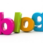 Blog word from colored three-dimensional letters.